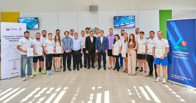 Triatlon üzrə məşqçilər üçün I dərəcəli kurs başa çatıb FOTO