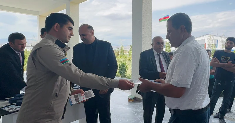 Kəngərliyə köçən ailələrə mənzillərin açarları verildi FOTO