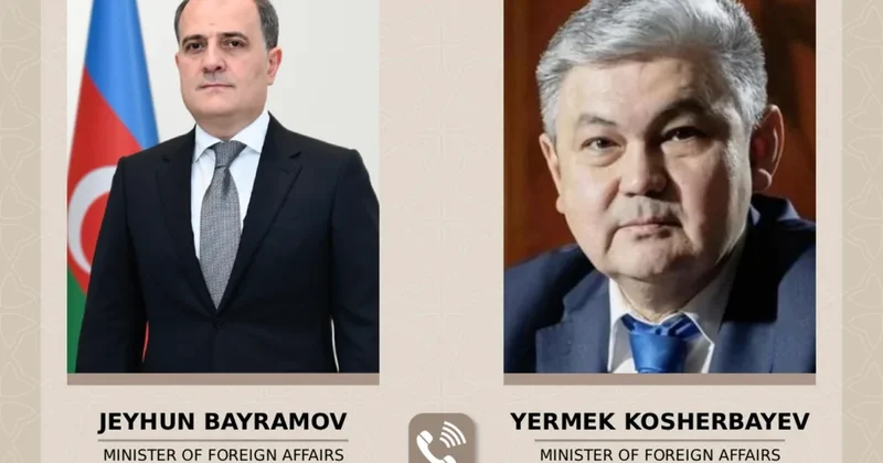 Ceyhun Bayramov Yermek Koşerbayevlə danışdı