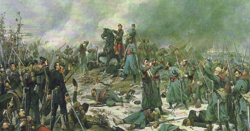 Müharibənin dəhşətləri və mənəvi əzəməti kətan üzərində Auvour döyüşü