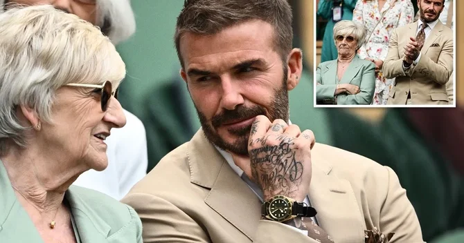 Devid Bekhem 76 yaşlı anasını tennis matçına apardı