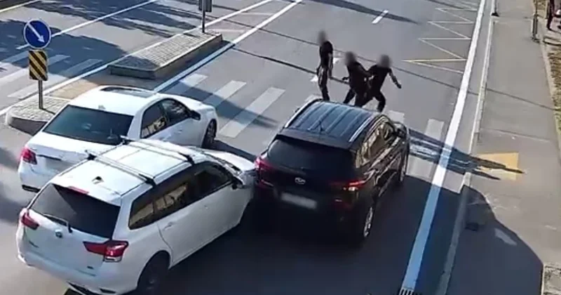 Bakıda üç piyada qəzadan son anda xilas oldu ANBAAN VİDEO