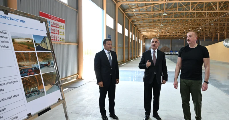 Xocalı kərpic zavodunun açılışı olub VİDEO