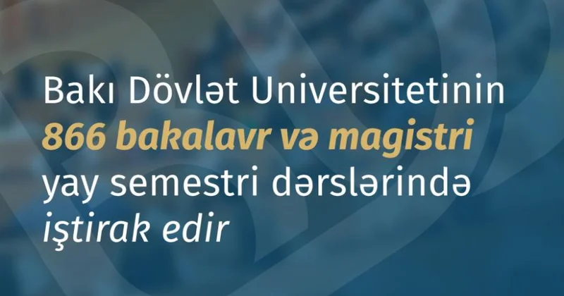 BDU nun 800 dən çox tələbəsi yay semestri dərslərində iştirak edir