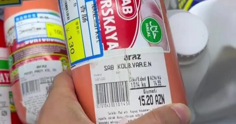 Çində Azərbaycan kolbasaları satılır VİDEO