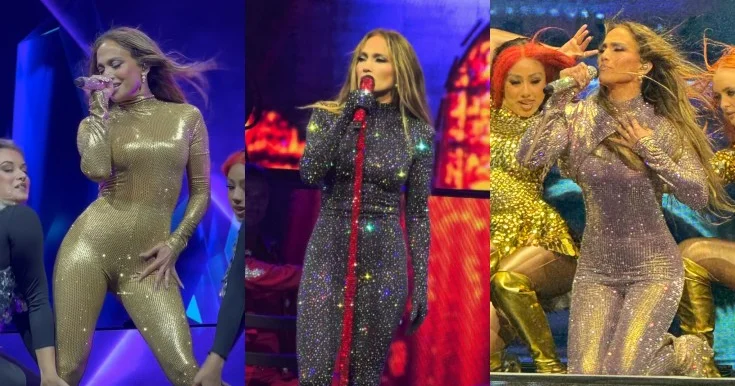 Əbu Dabi konsertində Səudiyyə Ərəbistanındakı paltarları geyindi