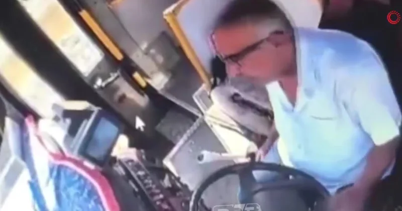 Avtobusda həyəcan dolu ANLAR Sürücünün ürəyi getdi, sonra isə... VİDEO