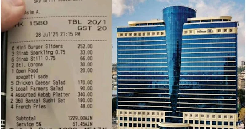 Xəlilovların otelində 0,75 litr “Sirab” üçün turistlərdən 11 manat alınıb? Foto