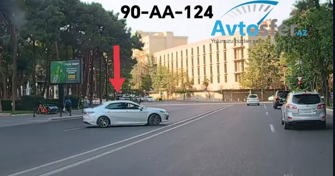 Nömrəsinə güvənən sürücü qanunu heçə saydı 90 AA 124 VİDEO