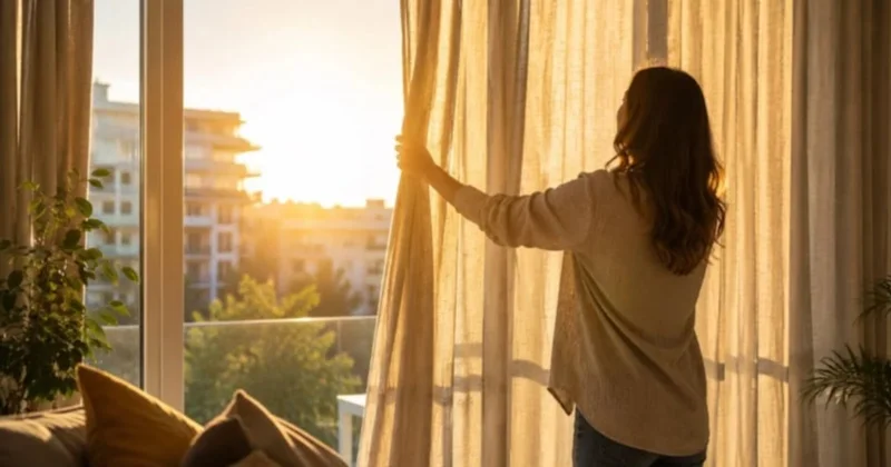 Bu saatda pərdələri bağlayın, istinin içəri girməsinə icazə verməyin Düzgün vaxt