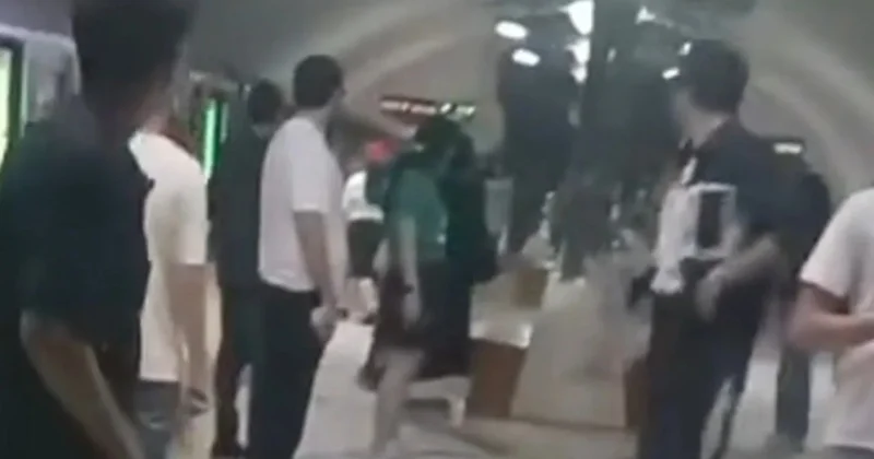 Metronun bu stansiyasında qatarların hərəkəti dayandı AÇIQLAMA