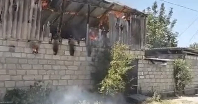 Ağcabədidə fermada güclü yanğın: Xəsarət alan var