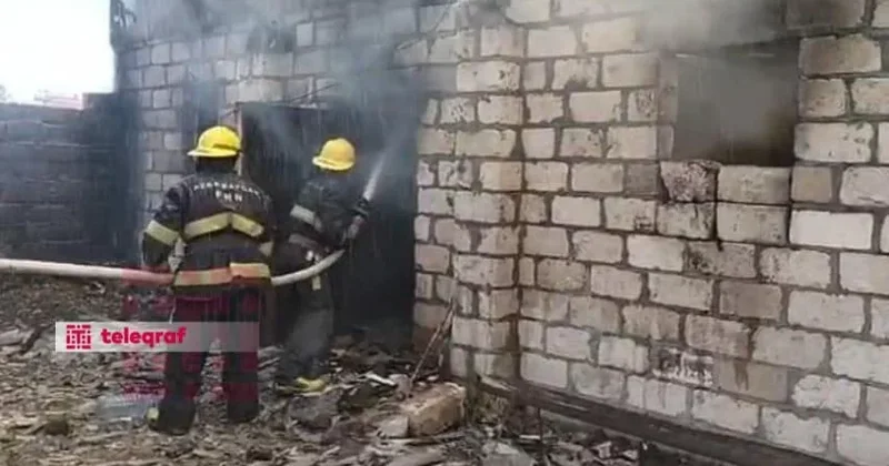 Ağcabədidə yanğın: bir nəfər xəsarət aldı, 8 inək tələf oldu FOTOLAR