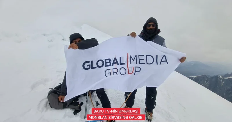 Baku TV nin əməkdaşı Avropanın ən uca nöqtəsinə qalxıb