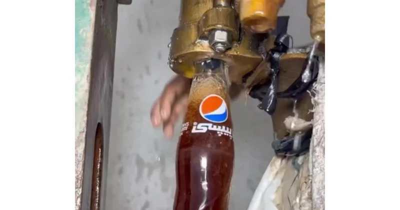 Saxta üsulla hazırlanan Pepsi Kola (Video)
