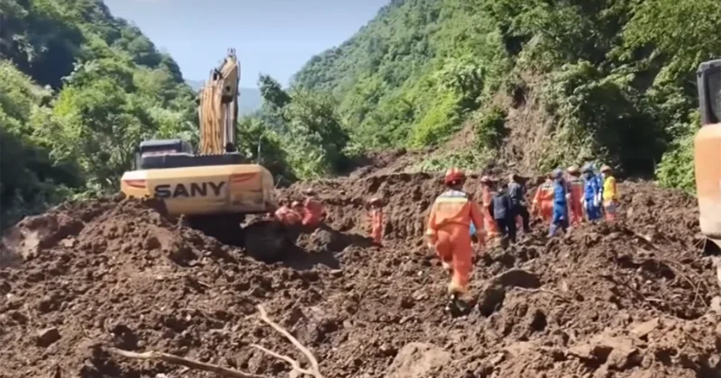 Çin Nepal sərhədində torpaq sürüşməsi 16 ölü, 546 itkin var