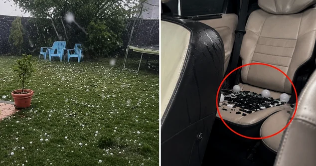 Fransa şiddətli fırtınaya məruz qalıb, tennis topu boyda dolu yağıb