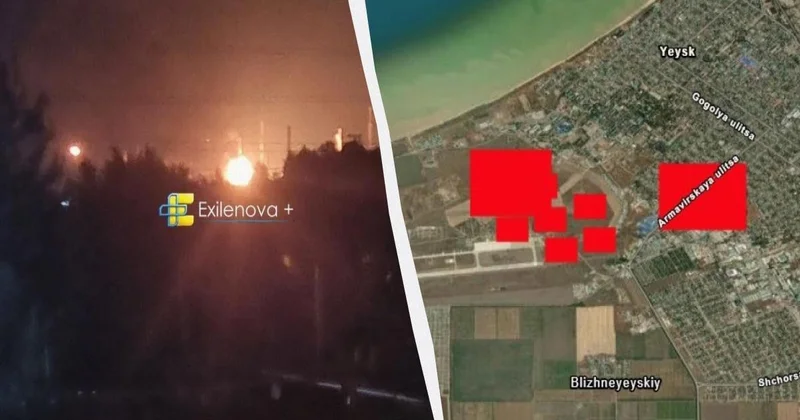 Ukrayna Ordusu Rusiyada hərbi aerodroma və neft emalı zavoduna zərbə endirib