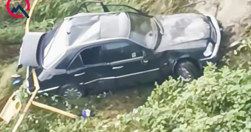 Gədəbəydə “Mercedes” körpüdən dərəyə aşdı 5 yaralı var+Video