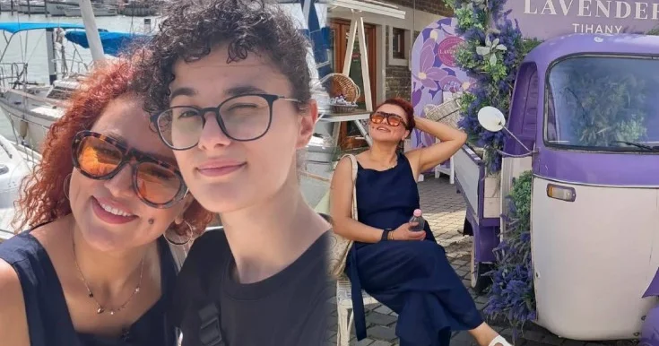 Vəfa Zeynalova qızı ilə Macarıstanda Fotolar