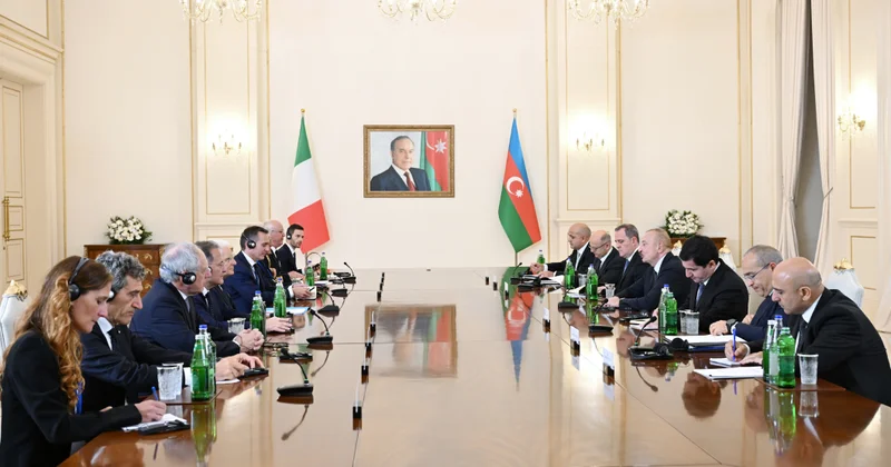 İlham Əliyevin Sercio Mattarella ilə geniş tərkibdə görüşü olub FOTO YENİLƏNİB