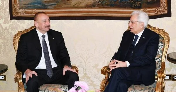 Əliyevin Mattarella ilə təkbətək görüşü keçirilir