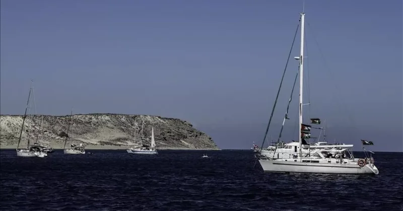 Флотилия Global Sumud, приближается к линии вмешательства у берегов Газы Карта