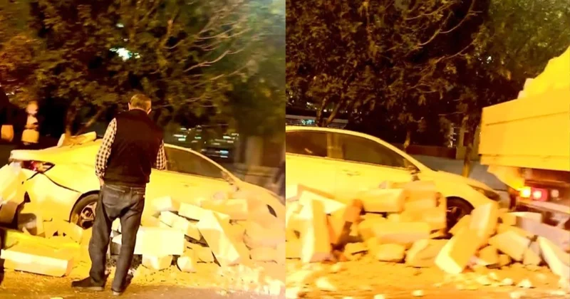 Yasamalda yük maşını idarəetmədən çıxdı Avtomobillərə ziyan dəydi