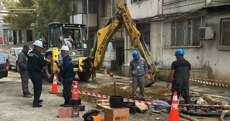 Аварийная бригада на улице Зардаби