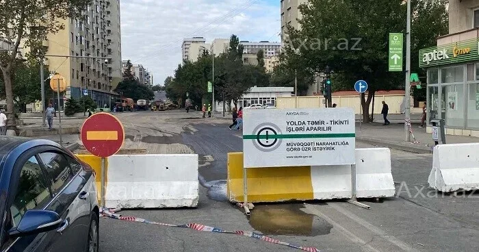 Bu əraziyə giriş qadağandır Təmir davam edir