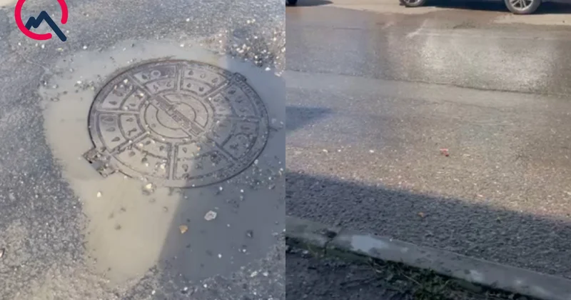 Masazırda içməli su xəttində qəza Küçə bu hala qaldı+Video