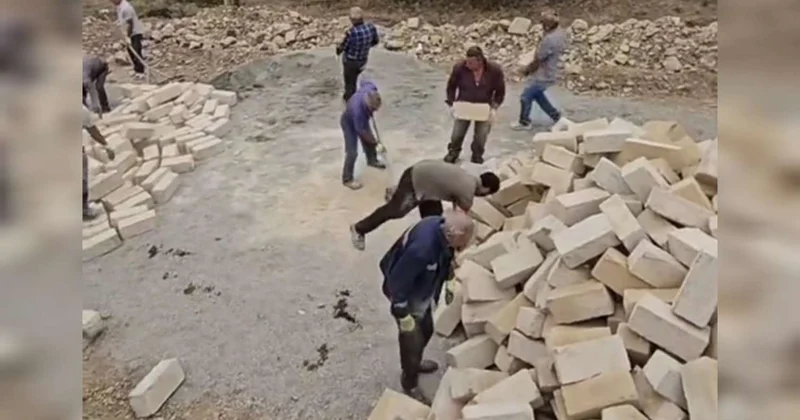 Şamaxıda sakinlər yolu öz hesablarına təmir edirlər VİDEO