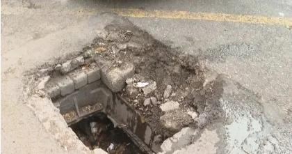 Bakıda sürücülər və piyadalar üçün təhlükə: Açıq quyu qəza riski yaradır