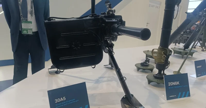 Azərbaycan istehsalı olan 30 millimetrlik QK qumbaraatanı “ADEX 2026”da nümayiş etdirilir