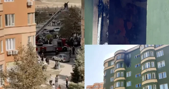 Masazırda mənzildə yanğın oldu VİDEO YENİLƏNİB
