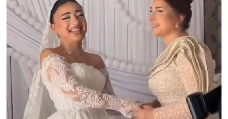Anasından xeyir dua alan gəlinin reaksiyası diqqət çəkdi (Video)
