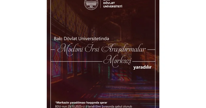 BDU da Mədəni İrsi Araşdırmalar Mərkəzi yaradılır