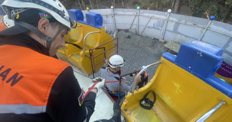 “Attraksionlarda köməksiz vəziyyətdə qalmış zərərçəkmişlərin xilas edilməsi” mövzusunda təlim keçirilib