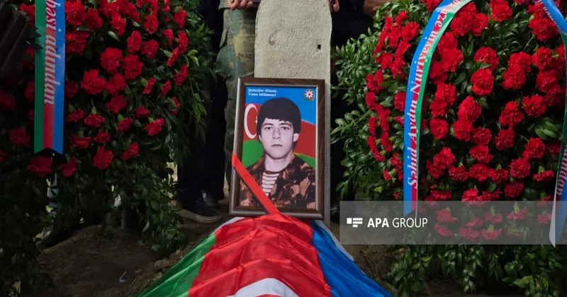 Şəhid Aydın Nuriyevin nəşinin qalıqları Göyçayda dəfn edilib FOTO