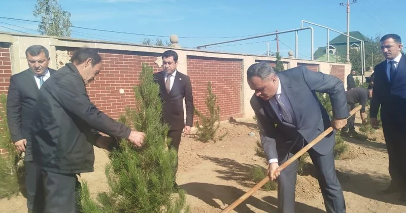 Goranboyda Zəfər Günü ilə bağlı ağacəkmə aksiyası keçirildi FOTOLAR