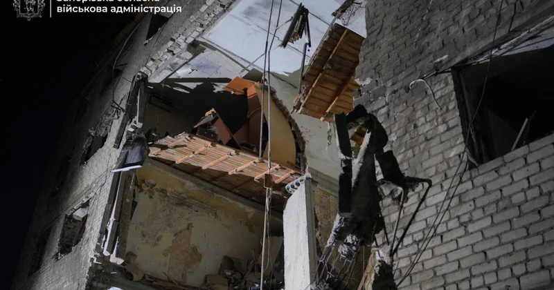 Ночью Россия ударила по энергетике Украины и общежитию в Запорожье ФОТО