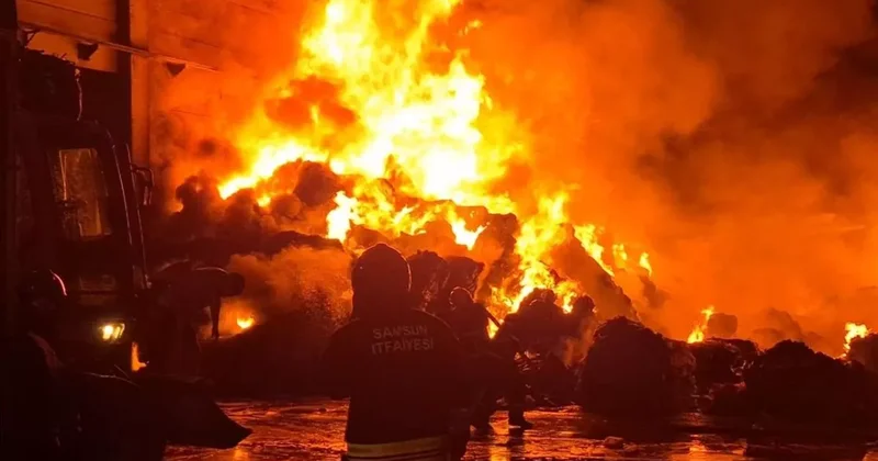 На заводе в Самсуне вспыхнул пожар ФОТО