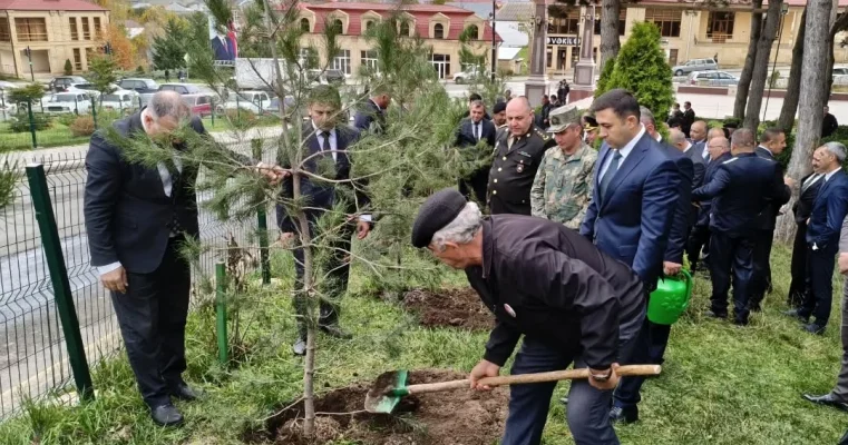 Zəfər Günü münasibətilə Gədəbəydə 1400 dən çox ağac əkilib