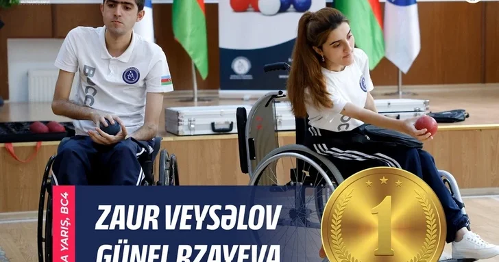 Азербайджанские паралимпийцы завоевали две золотые медали на турнире по бочча в Актау