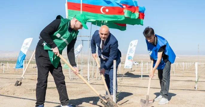 Payız əkin mövsümünün növbəti ağacəkmə aksiyası keçirilib