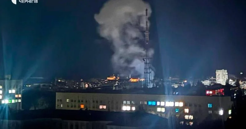 Российские войска нанесли удар по телебашне в Чернигове Minval Politika