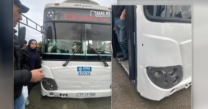 Avtobus xarab oldu Sərnişinlər YOLDA QALDI