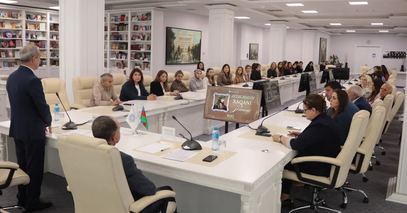MEK də Xaqani Şirvaninin yaradıcılığında elm, mütaliə və kitab mədəniyyətinə həsr olunmuş seminar keçirilib