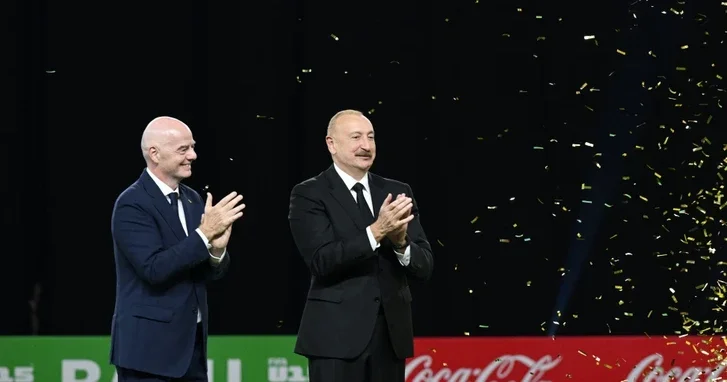 Опубликованы кадры с участием Ильхама Алиева на финале FIFA U 15 в Баку