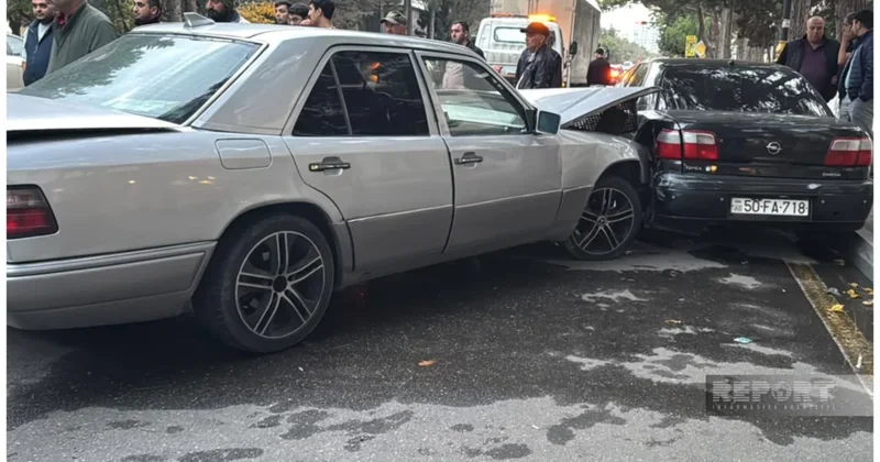 В Сумгайыте произошла цепная авария с участием четырех автомобилей